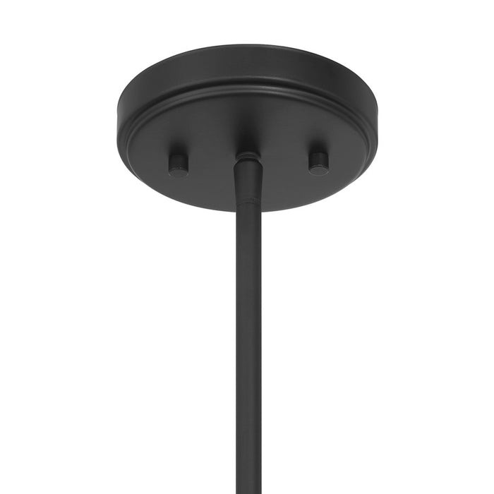 Savoy House Bartlet 1 Lt Pendant, White Ribbed, Matte Black