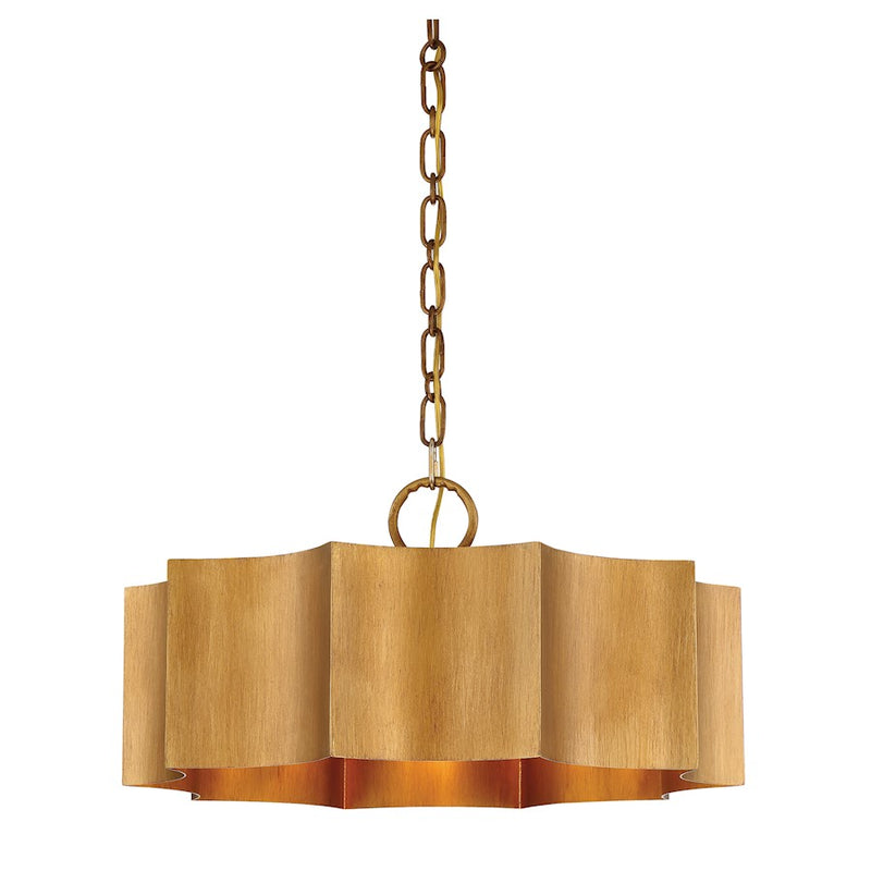 Savoy House Shelby 3-Light Pendant, Gold Patina
