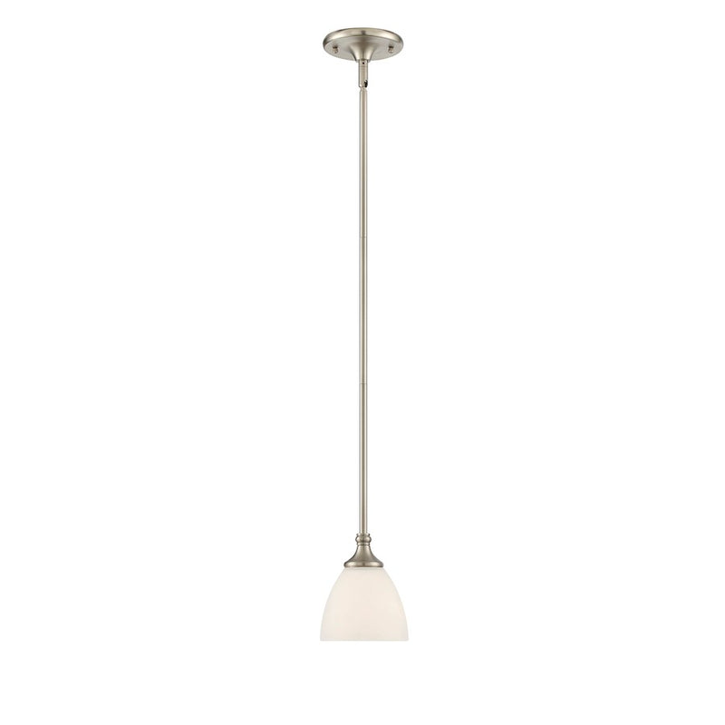 Savoy House Herndon 1-Light Mini-Pendant, Satin Nickel