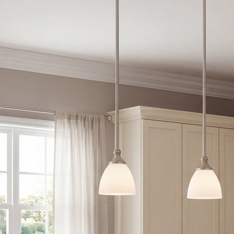 Savoy House Herndon 1-Light Mini-Pendant, Satin Nickel