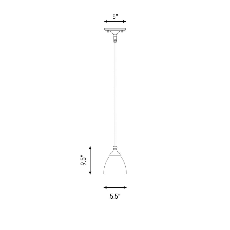 Savoy House Herndon 1-Light Mini-Pendant, Satin Nickel