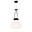 Savoy House Myers 1 Light Pendant, Matte Black/White Cased