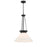 Savoy House Myers 1 Light Pendant, Matte Black/White Cased