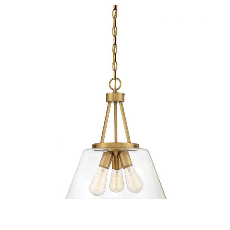 Savoy House Calhoun 3-Light Pendant, Warm Brass