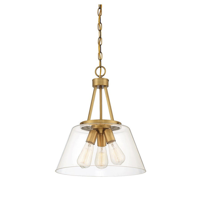 Savoy House Calhoun 3-Light Pendant, Warm Brass