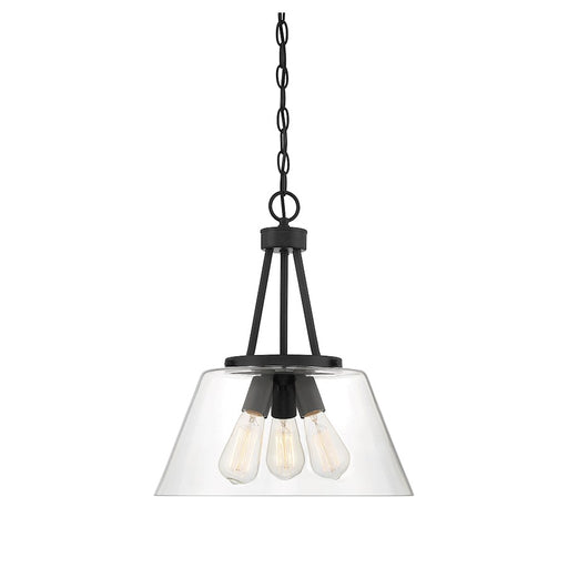 Savoy House Calhoun 3-Light Pendant, Matte Black - 7-1025-3-89