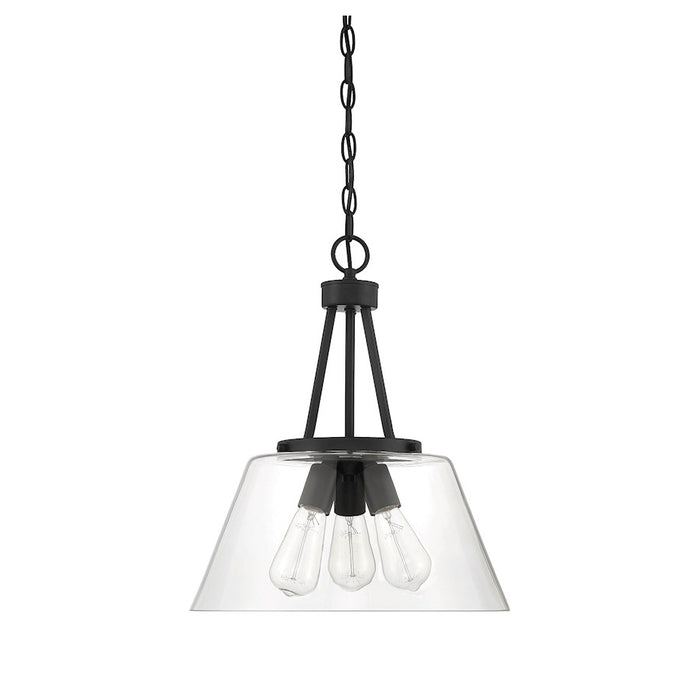 Savoy House Calhoun 3-Light Pendant, Matte Black