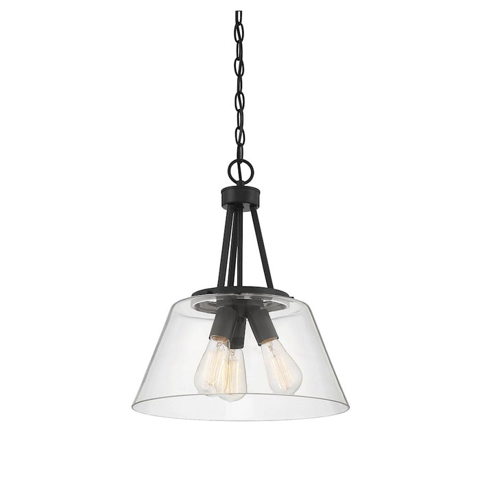 Savoy House Calhoun 3-Light Pendant, Matte Black