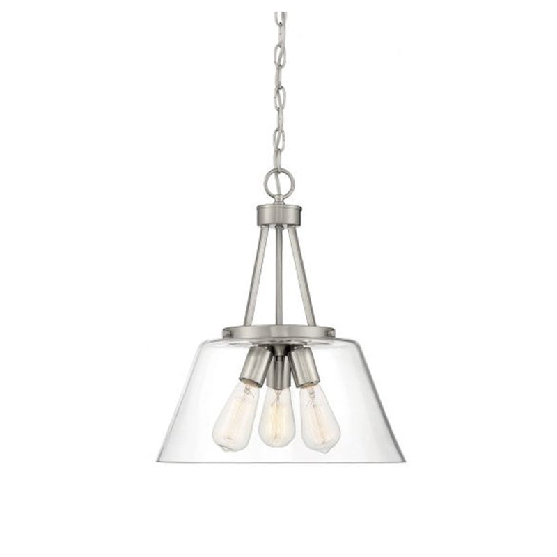 Savoy House Calhoun 3-Light Pendant, Satin Nickel