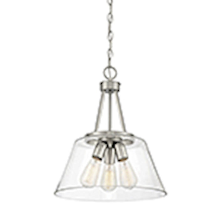 Savoy House Calhoun 3-Light Pendant, Satin Nickel