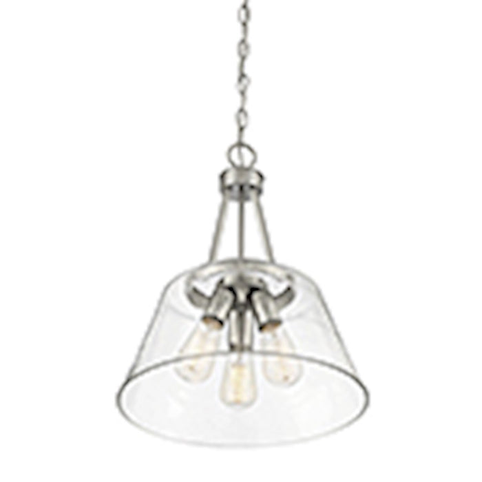 Savoy House Calhoun 3-Light Pendant, Satin Nickel