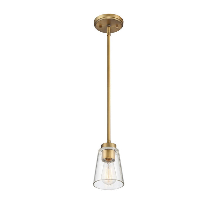 Savoy House Calhoun 1-Light Mini-Pendant, Warm Brass