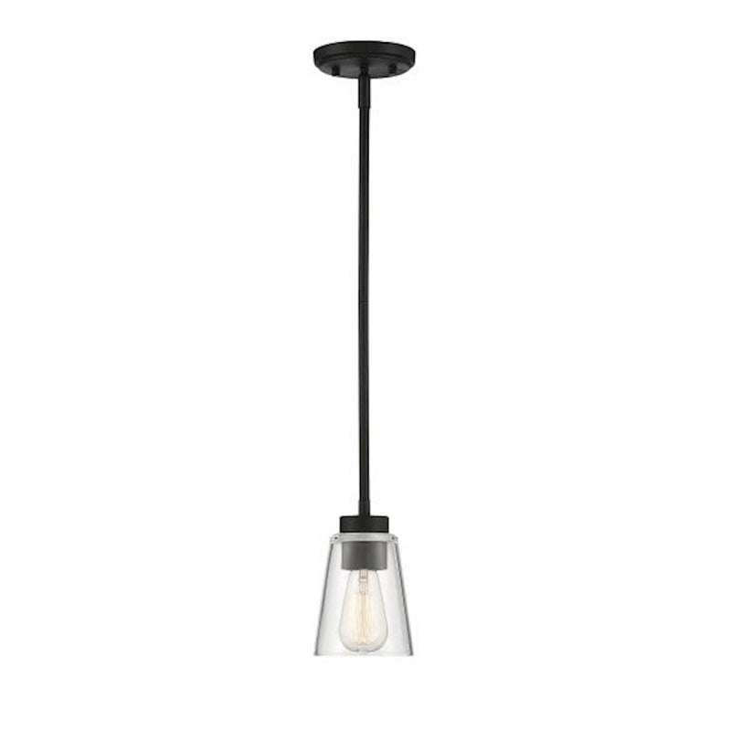 Savoy House Calhoun 1-Light Mini-Pendant, Matte Black