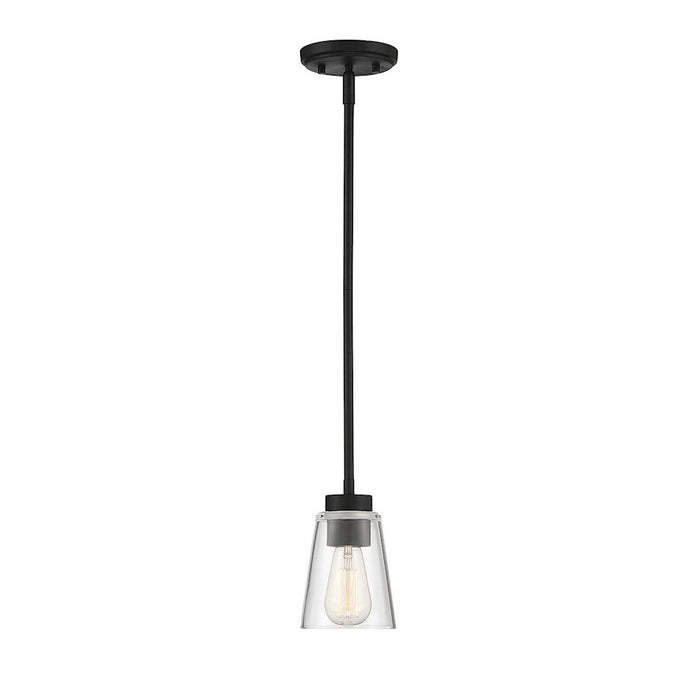 Savoy House Calhoun 1-Light Mini-Pendant, Matte Black