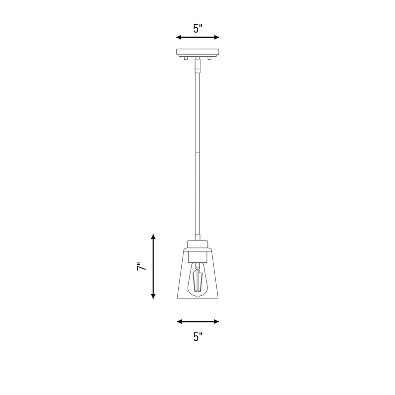 Savoy House Calhoun 1-Light Mini-Pendant, Matte Black