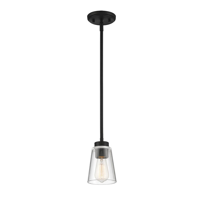 Savoy House Calhoun 1-Light Mini-Pendant, Matte Black