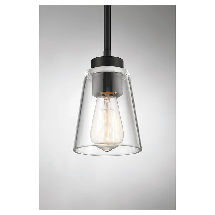 Savoy House Calhoun 1-Light Mini-Pendant, Matte Black