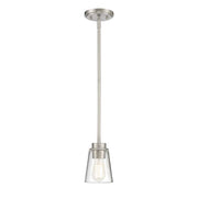 Savoy House Calhoun 1-Light Mini-Pendant, Satin Nickel - 7-1026-1-SN