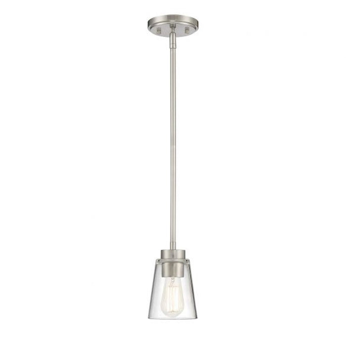 Savoy House Calhoun 1-Light Mini-Pendant, Satin Nickel - 7-1026-1-SN