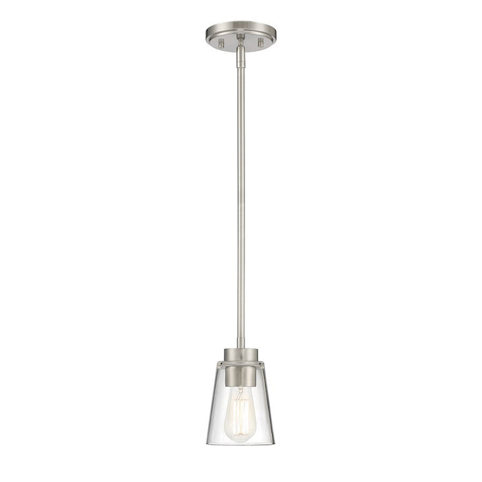 Savoy House Calhoun 1-Light Mini-Pendant, Satin Nickel