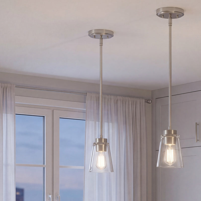 Savoy House Calhoun 1-Light Mini-Pendant, Satin Nickel