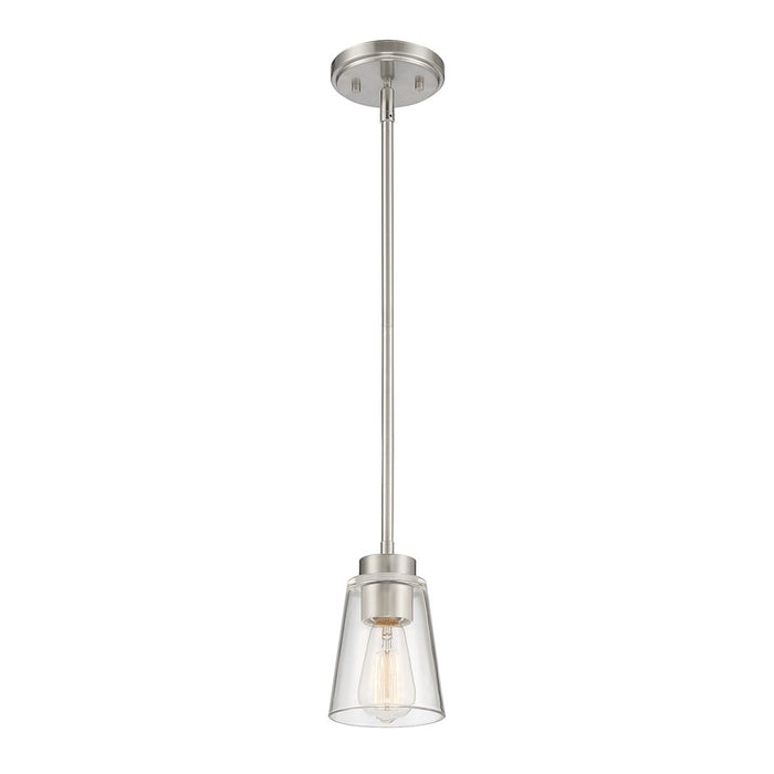 Savoy House Calhoun 1-Light Mini-Pendant, Satin Nickel