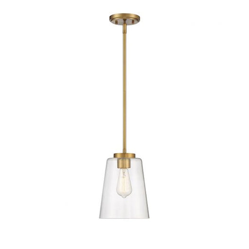 Savoy House Calhoun 1-Light Pendant, Warm Brass - 7-1027-1-322