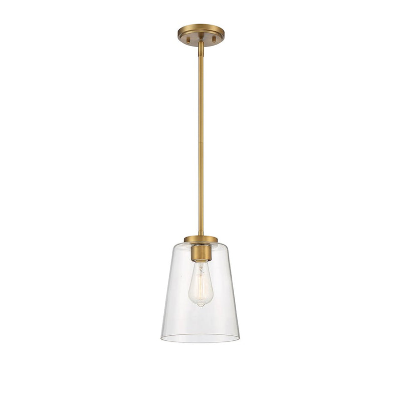 Savoy House Calhoun 1-Light Pendant, Warm Brass