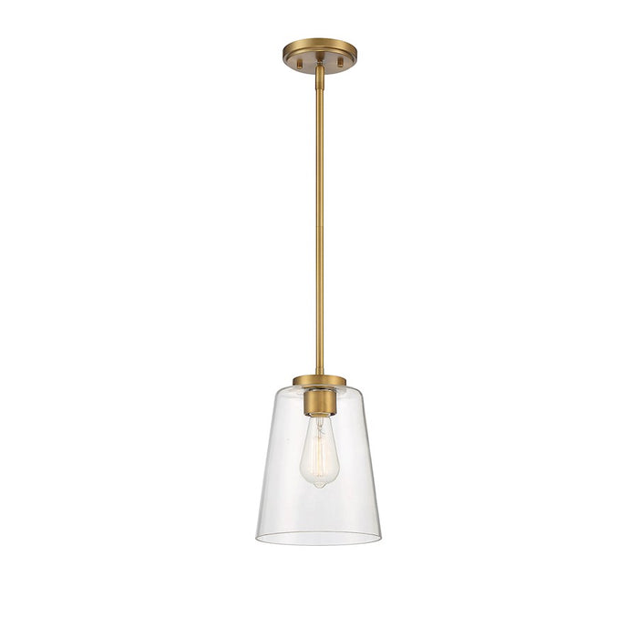 Savoy House Calhoun 1-Light Pendant, Warm Brass