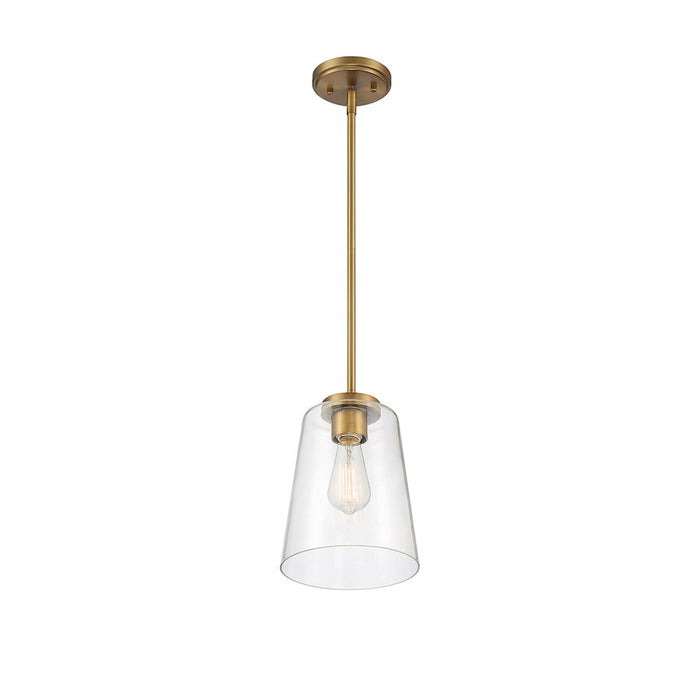 Savoy House Calhoun 1-Light Pendant, Warm Brass