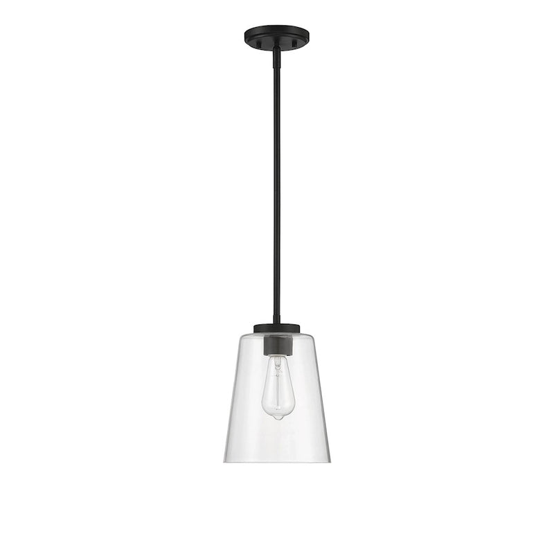 Savoy House Calhoun 1-Light Pendant, Matte Black