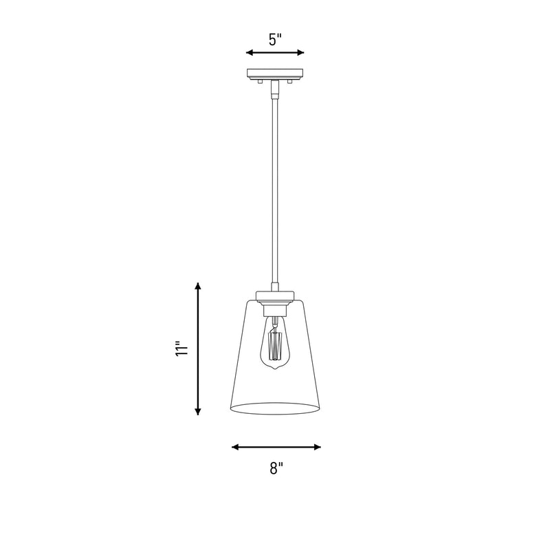 Savoy House Calhoun 1-Light Pendant, Matte Black