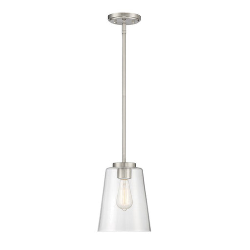 Savoy House Calhoun 1-Light Pendant, Satin Nickel