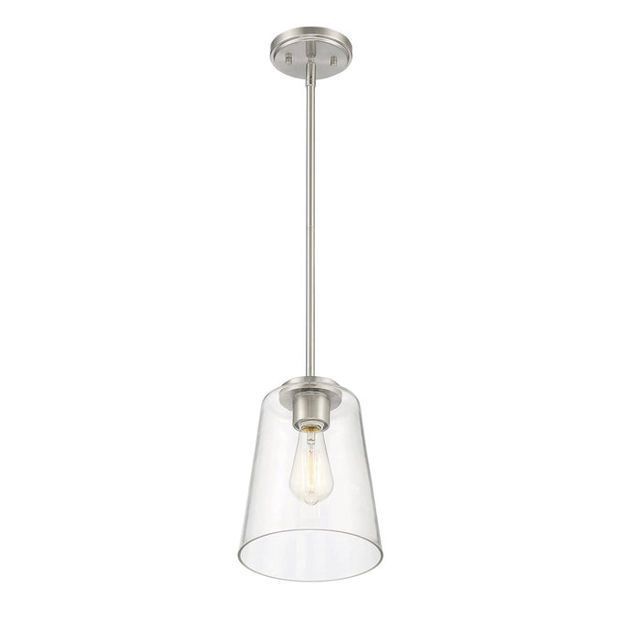 Savoy House Calhoun 1-Light Pendant, Satin Nickel