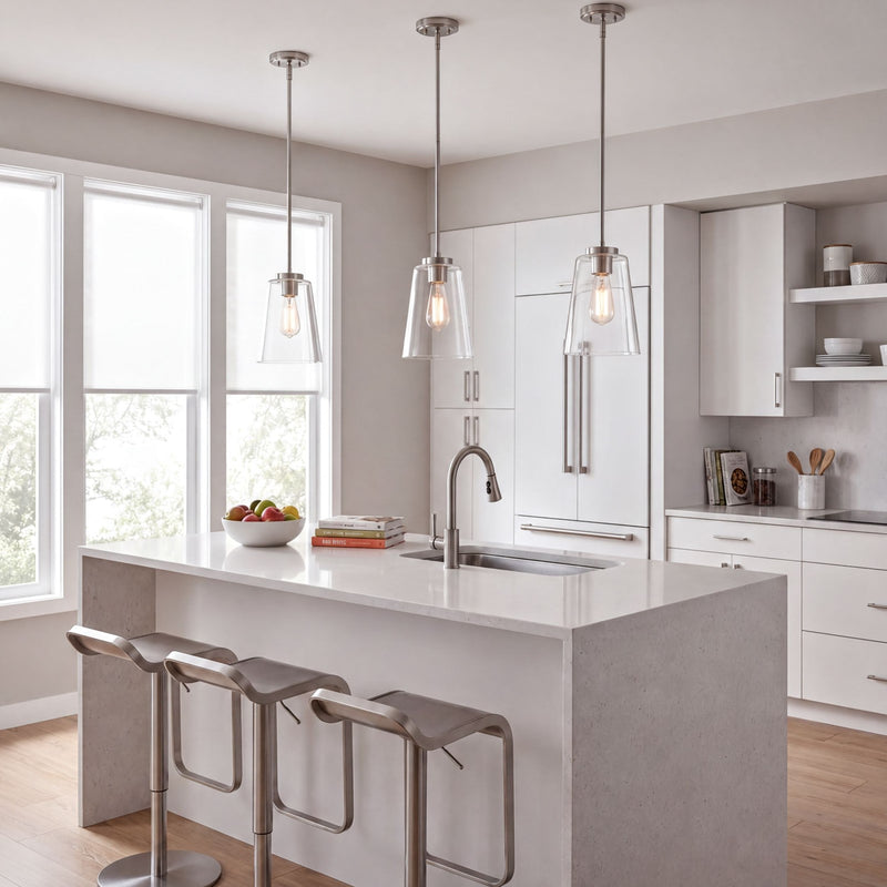 Savoy House Calhoun 1-Light Pendant, Satin Nickel