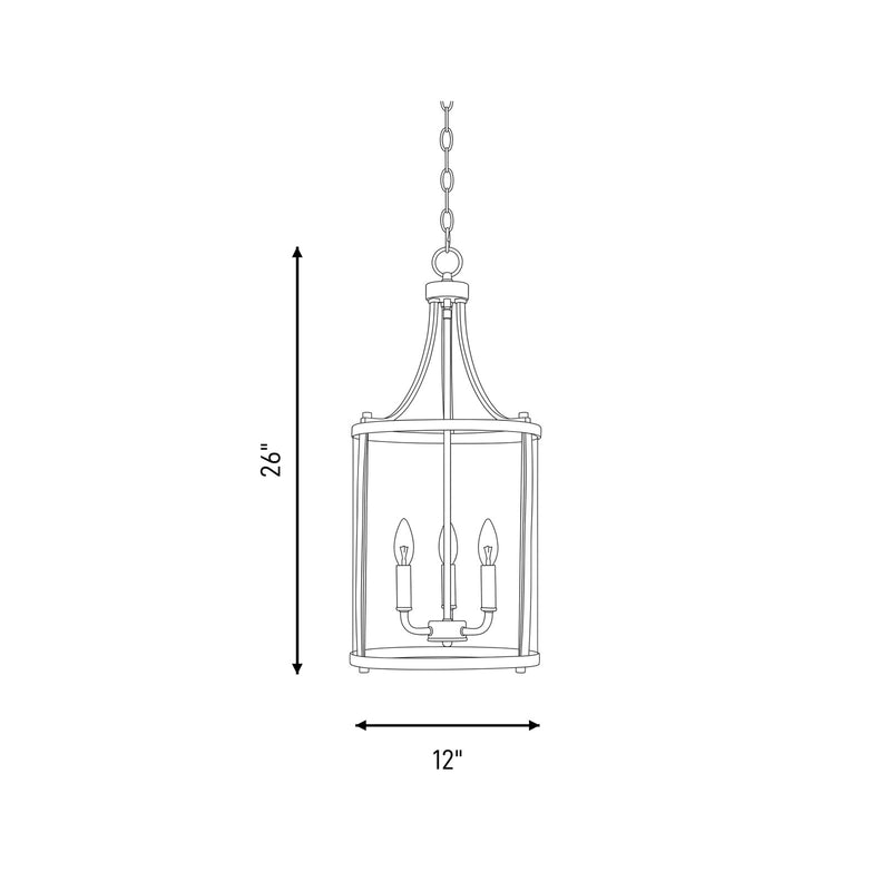 Savoy House Penrose 3-Light Pendant, English Bronze