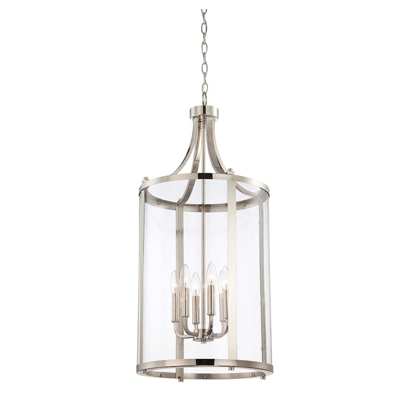 Savoy House Penrose 6-Light Pendant, Polished Nickel