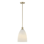 Savoy House Essentials Baldwin 1Lt Pendant, Brass/White - 7-1244-1-127