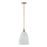 Savoy House Essentials Baldwin 1Lt Pendant, Brass/White