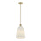 Savoy House Essentials Baldwin 1Lt Pendant, Brass/White