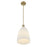 Savoy House Essentials Baldwin 1Lt Pendant, Brass/White