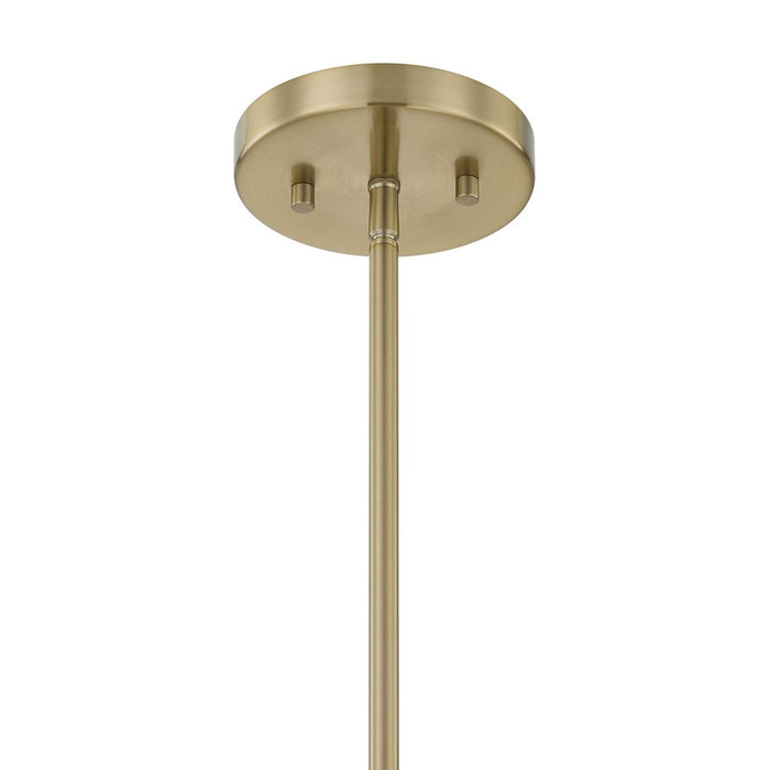 Savoy House Essentials Baldwin 1Lt Pendant, Brass/White