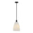 Savoy House Essentials Baldwin 1Lt Pendant, Black/White Opal - 7-1244-1-89