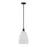 Savoy House Essentials Baldwin 1Lt Pendant, Black/White Opal