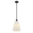 Savoy House Essentials Baldwin 1Lt Pendant, Black/White Opal