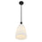 Savoy House Essentials Baldwin 1Lt Pendant, Black/White Opal