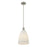 Savoy House Essentials Baldwin 1Lt Pendant, Nickel/White
