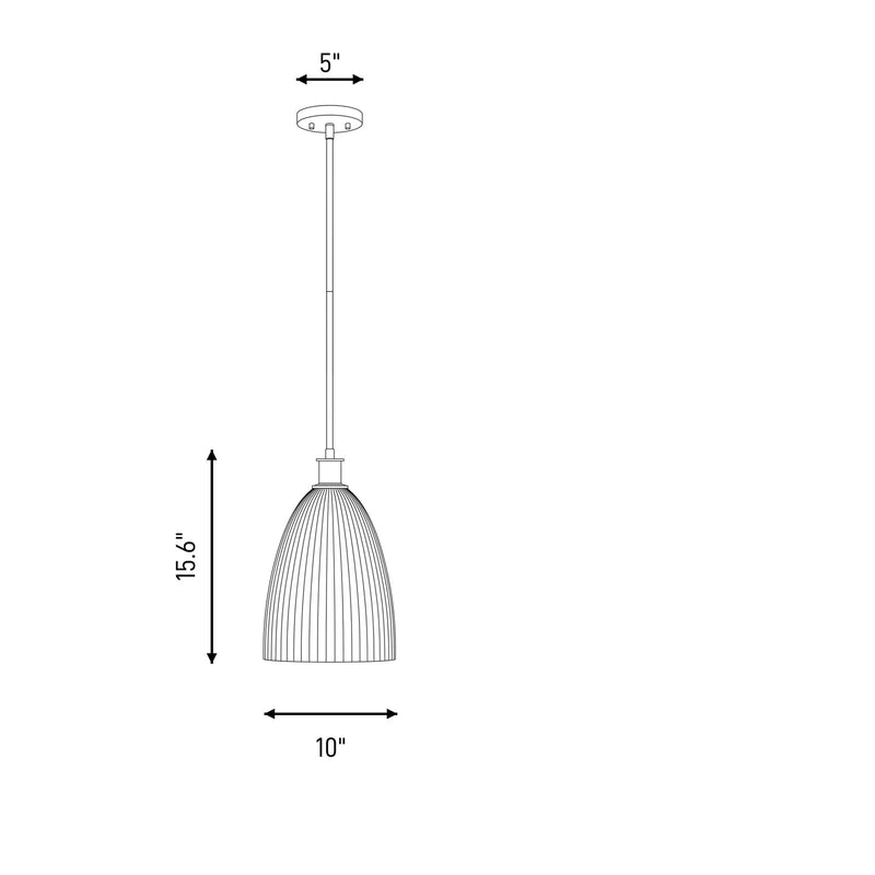 Savoy House Essentials Baldwin 1Lt Pendant, Nickel/White
