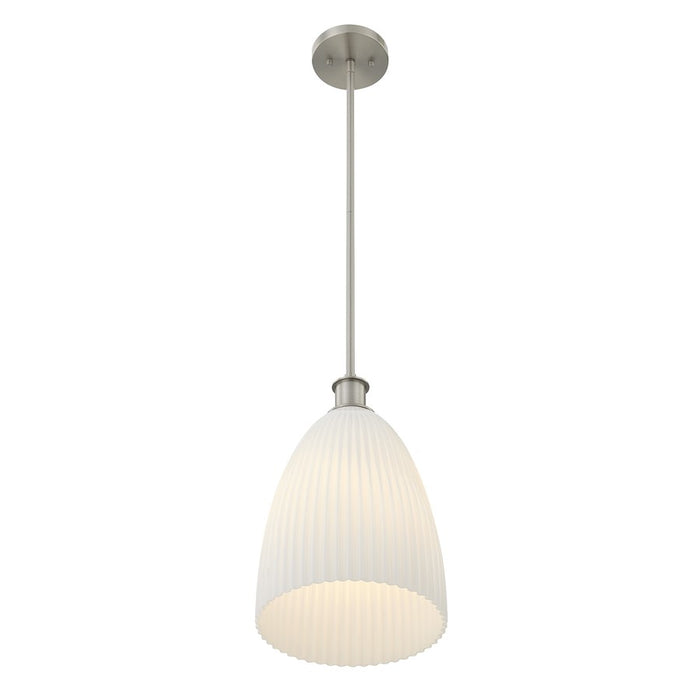 Savoy House Essentials Baldwin 1Lt Pendant, Nickel/White