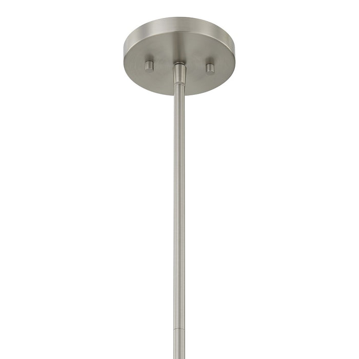 Savoy House Essentials Baldwin 1Lt Pendant, Nickel/White